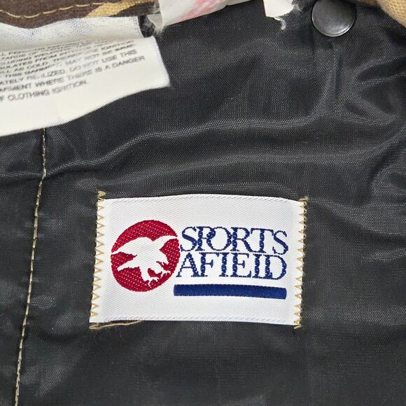 Vtg Sports Afield Insultated Camo Men's Hooded Full Zip Hunting Jacket Medium - Picture 5 of 15